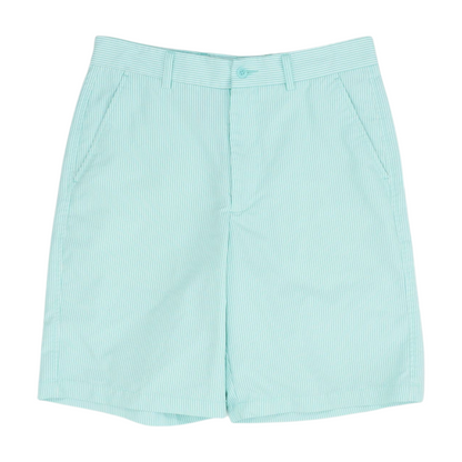 Green Striped Chino Shorts