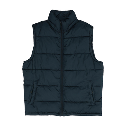 Black Solid Casual Vest