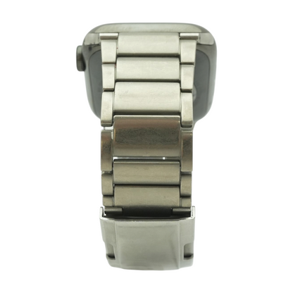 44mm Series 6 Black Smartwatch Silver Band Medium