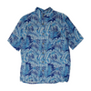 Blue Tropical Short Sleeve Button Down