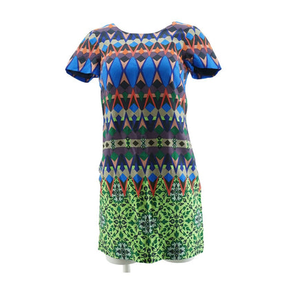 Multi Graphic Midi Dress