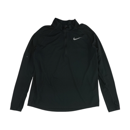 Black Solid 1/4 Zip Pullover