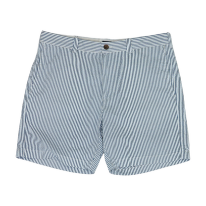 White Striped Chino Shorts