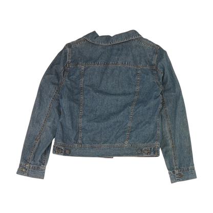 Blue Solid Denim Jacket