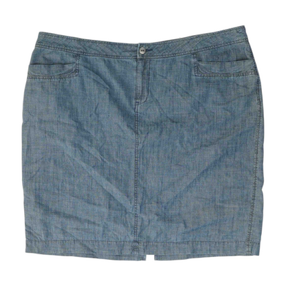 Blue Plus Size Mini Skirt
