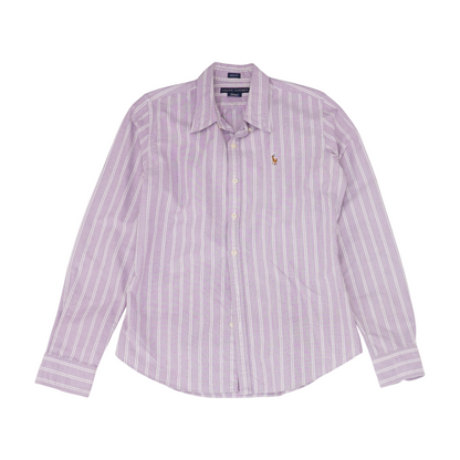 Purple Striped Long Sleeve Button Down