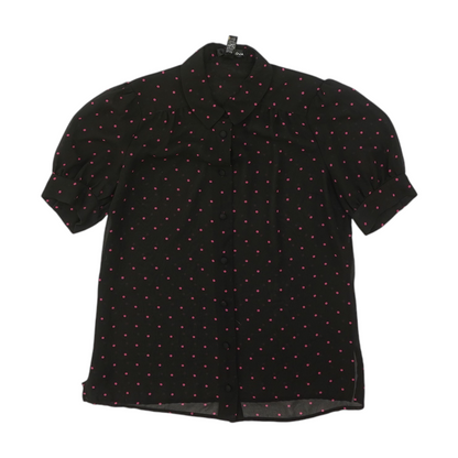 Black Polka Dot Button Down