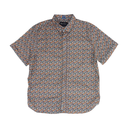Multi Print Short Sleeve Button Down