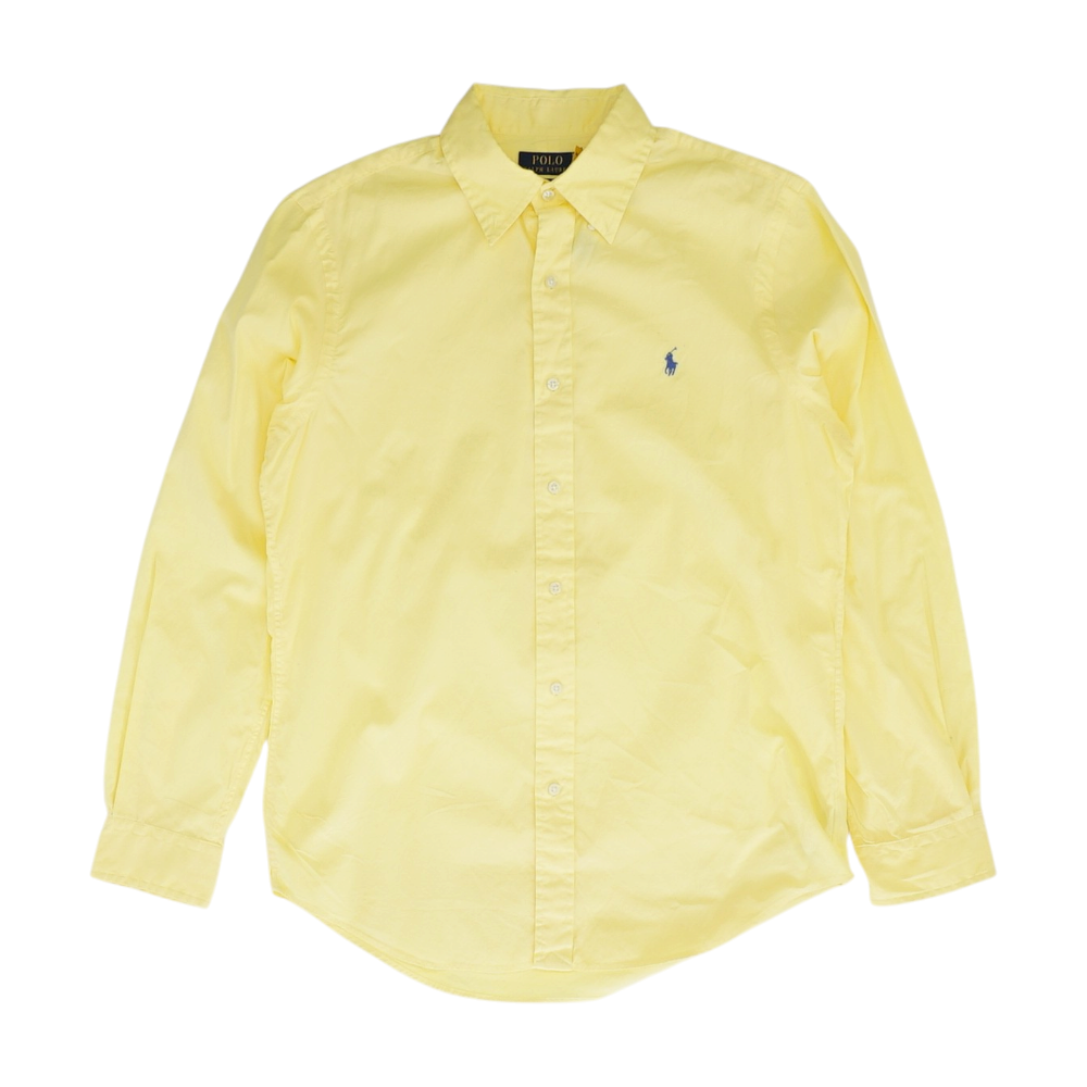 Yellow Solid Long Sleeve Button Down