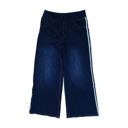 Blue Petite Wide Leg Pants
