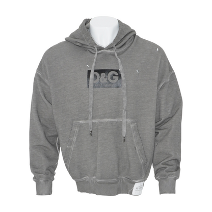 Gray DG Destroyed Hoodie