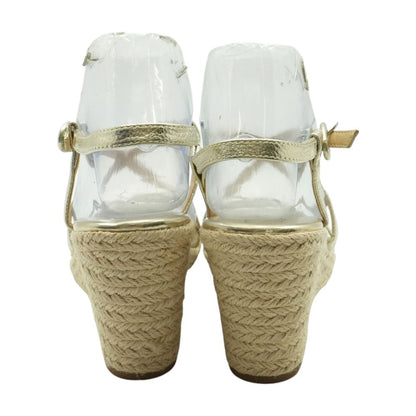 Gold Wedged Sandals