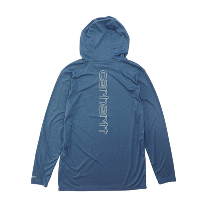 Blue Solid Hoodie Pullover