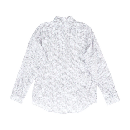 White Floral Long Sleeve Button Down