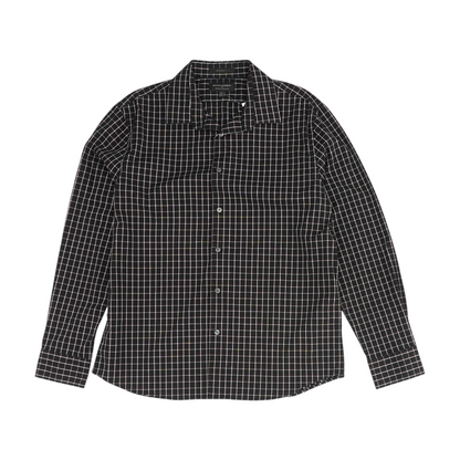 Black Check Long Sleeve Button Down