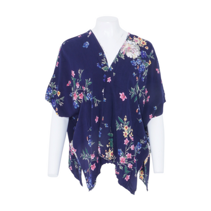 Navy Floral Cardigan Sweater