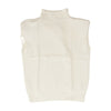 Fashion White Solid Mockneck Sweater – Image 1
