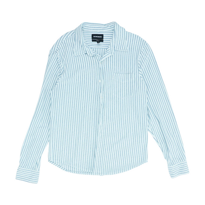 Blue Plaid Long Sleeve Button Down