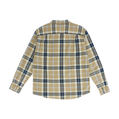 Tan Plaid Long Sleeve Button Down