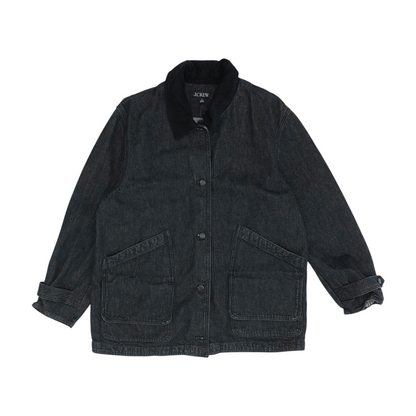 Navy Solid Denim Jacket