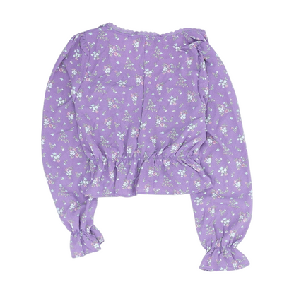 Purple Floral Blouse