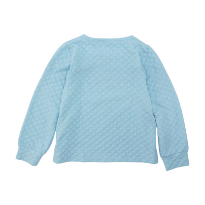 Blue Solid Sweatshirt Pullover