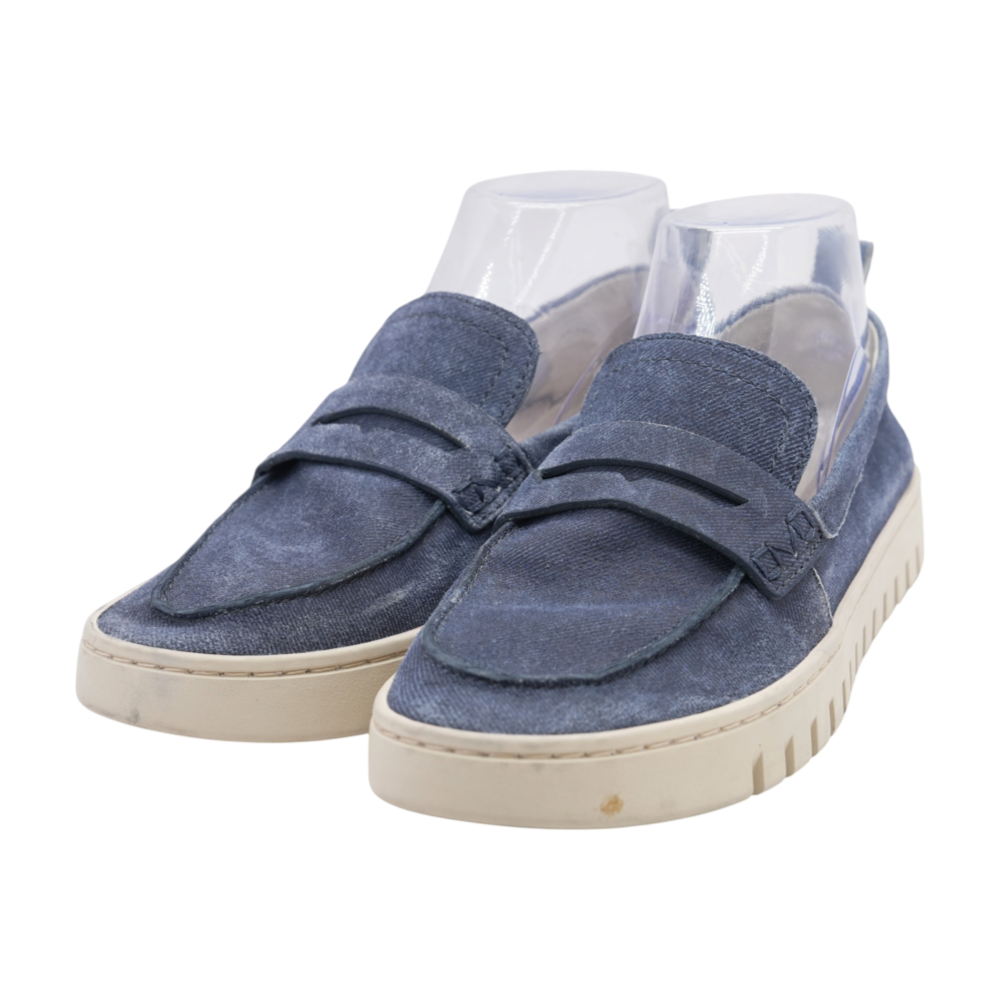 Blue Slip-On Flats