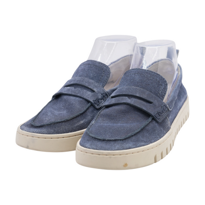 Blue Slip-On Flats
