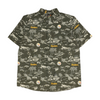 Gray Tropical Short Sleeve Button Down