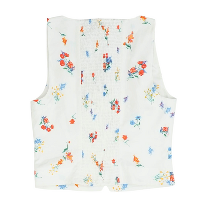 White Floral Blouse
