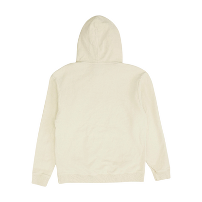 Cream Solid Hoodie Pullover