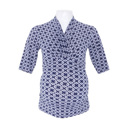 Navy Maternity Print Blouse