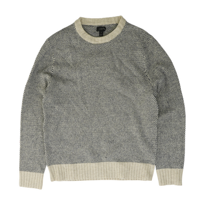 Beige Abstract Pullover Sweater
