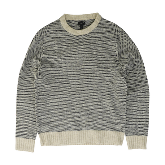 Beige Abstract Pullover Sweater