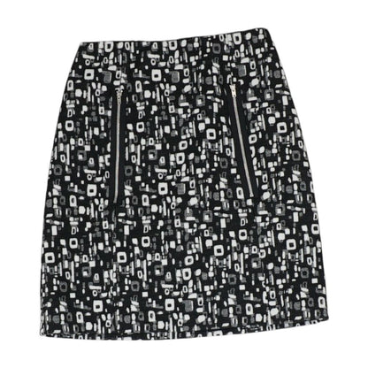 Black Geometric Midi Skirt