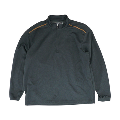 Gray Solid 1/4 Zip Pullover