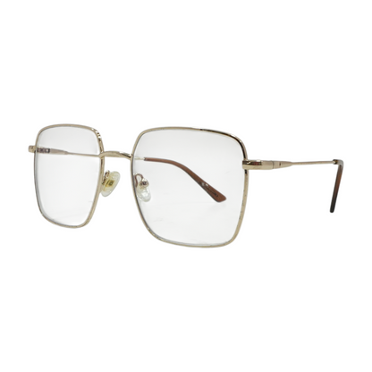 Gold Square Prescription Eyewear