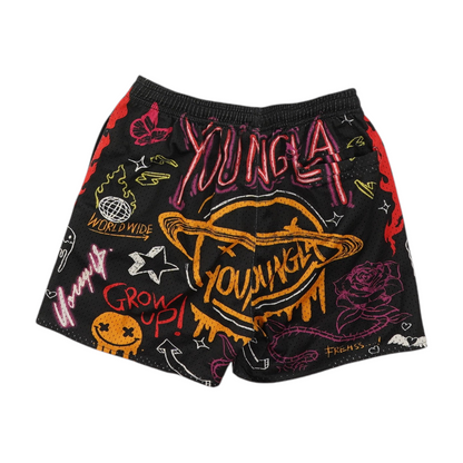 Multi Graphic Active Shorts