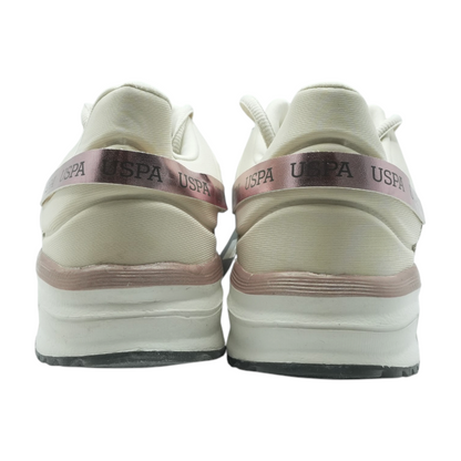 Beige Low-Top Athletic Shoes