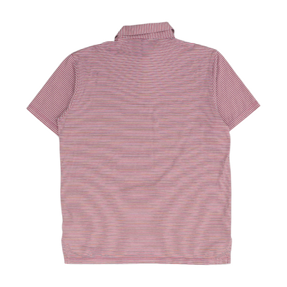 Pink Striped Short Sleeve Polo