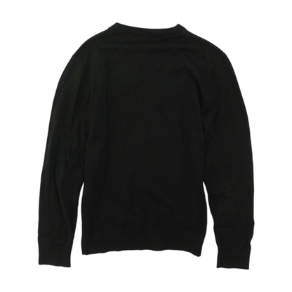 Black Solid Pullover Sweater
