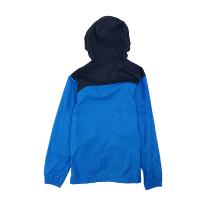 Blue Color Block Rain Jacket