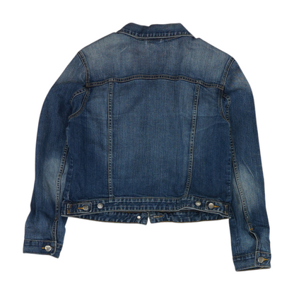 Blue Solid Denim Jacket
