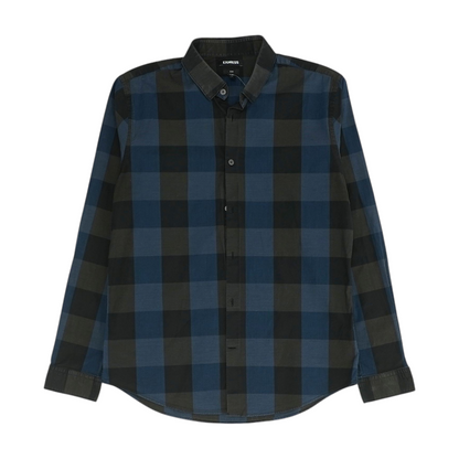Multi Check Long Sleeve Button Down