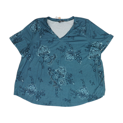 Blue Plus Floral Blouse