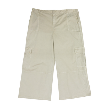 Beige Plus Wide Leg Pants