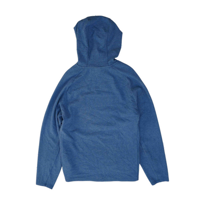 Blue Solid Hoodie Pullover