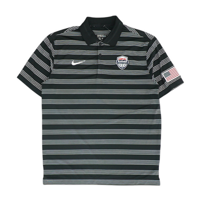 Black Striped Short Sleeve Polo