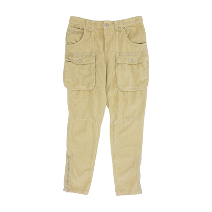 Beige Tapered Pants