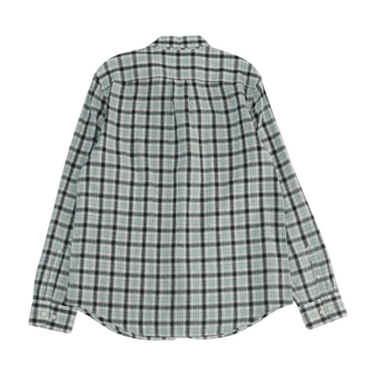 Blue Plaid Long Sleeve Button Down